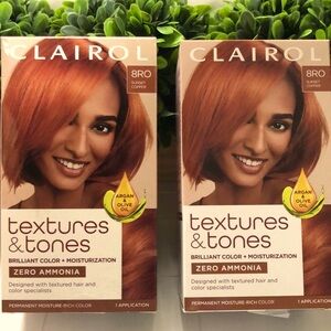 Clairol Textures & Tones Hair Color 8RO Sunset Copper Set of 2!